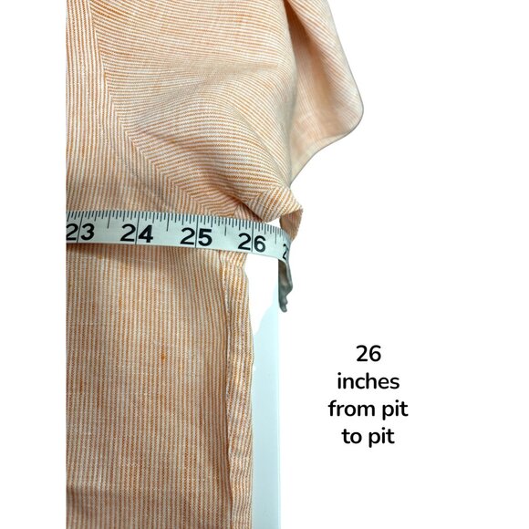 Brooks Brothers Orange Linen Blend Short Sleeve Button-Down Shirt Men’s Classic - Picture 4 of 5